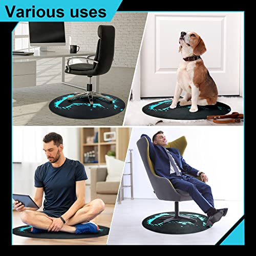 Taiyin Gaming Chair Mat Round Chair Mat for Hardwood Floor Gaming Rugs Antislip Carpet Rug Floor Protector for Room Home Office, 47 Inch