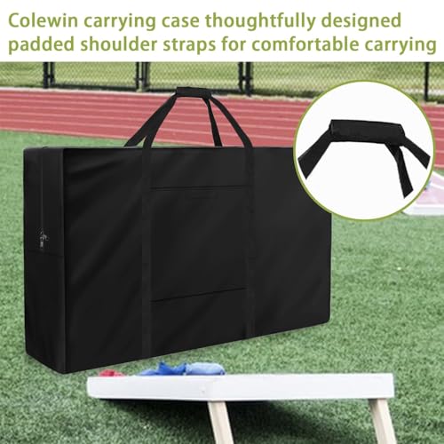 Cornhole Carrying Case,4' X 2' Cornhole Bag Carrying Cases,Weatherproof Cornholes Board Carrying Case - Includes 2 Pockets & Padded Shoulder Strap(Regulation Size) - size: 4' x 2' Regulation Size