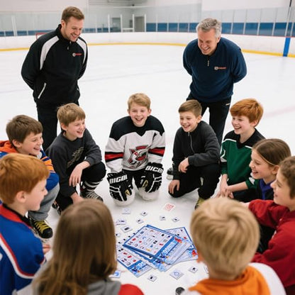 Liliful 35 Pcs Hockey Bingo Games 24 Players Ice Hockey Bingo Cards Sport Theme Party Games for Adults Family Classroom Activities Sport Birthday Party Favors Supplies - style: Hockey