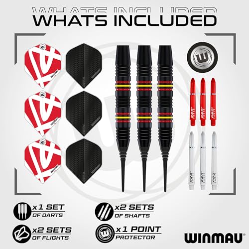 Winmau Outrage 2 Brass Soft Tip Darts 18 g