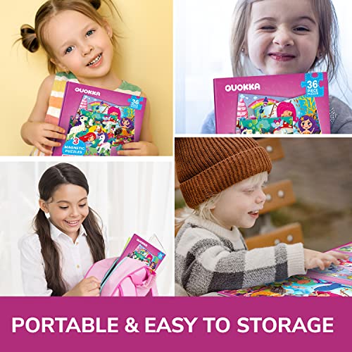 QUOKKA Magnetic Puzzles for Kids Ages 4-6 – 36 Pieces Sudoku Toddler Puzzles Ages 2-4 – Travel Games for Kids 3-5 – Princess Unicorn Mermaid Toddler Travel Toys – Car Airplane Road Trip Games - style: 1. PRINCESS 36 PCS
