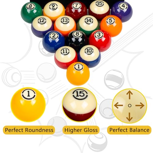 Billmart Premium Billiard Balls Pool Table Accessories 2-1/4" Regulation Size 16 Pool Balls Billiard Set | Premium - color: Tournament Premium