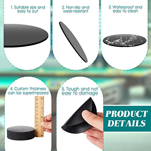 Frienda 100 Pcs Pool Table Leveling Kit, 3 Inch Rubber Shims, 0.06 Thick Furniture Leveler Pads for Billiard, Chairs, Desks, Black