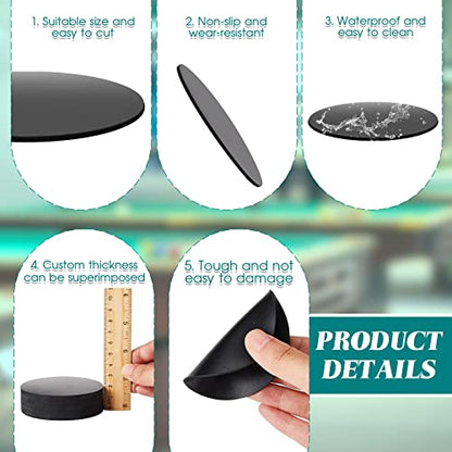 Frienda 100 Pcs Pool Table Leveling Kit, 3 Inch Rubber Shims, 0.06 Thick Furniture Leveler Pads for Billiard, Chairs, Desks, Black