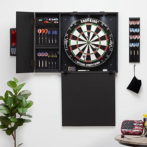 Viper by GLD Products Steadfast Dart Backboard with Shot King Sisal Board, Black