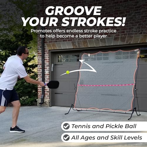 Tourna Rally Pro Adjustable Tilt Rebound Net (7x7 ft) for Tennis and Pickleball - style: New Black