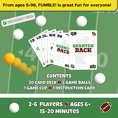 Fumble – Football Card & Pong Game for Kids and Families | Fun Tailgate Game & Birthday Gift for Boys Ages 6–12