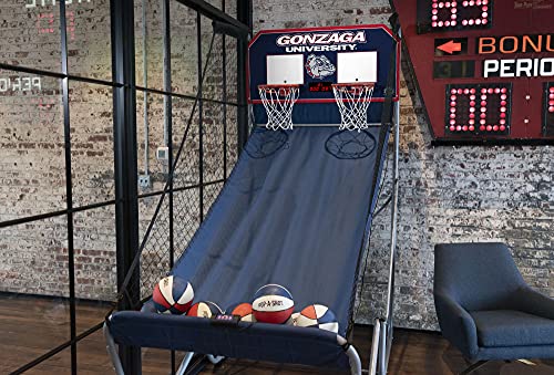 Pop-A-Shot - Home Dual Shot with NCAA Graphics l Sensor Scoring l 16 Game Modes l 7 Balls l Foldable Storage l for All NCAA Fans - style: Gonzaga Bulldogs
