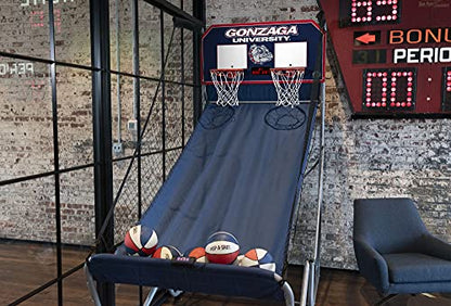 Pop-A-Shot - Home Dual Shot with NCAA Graphics l Sensor Scoring l 16 Game Modes l 7 Balls l Foldable Storage l for All NCAA Fans - style: Gonzaga Bulldogs