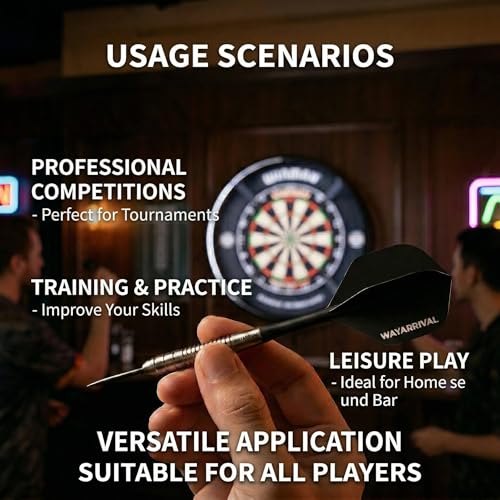 Integrated Dart Flights,All in One Dart Flights and Stems for Unbreakable Use,Universal 2BA Fit for Instant Setup,PP Material Integrated Dart Flights and shafts for Stability - style: 3 Pack