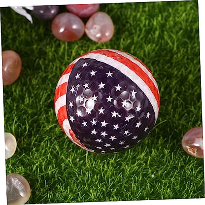 Outanaya Multicolor Practice Ball American Flag Design Durable Training Tool for Beginners for Outdoor Games and Skill Development
