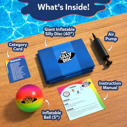 Skillmatics The Silly Disc – Pool Party Game for Kids, Teens & Adults, Funny Spot & Shout Game, Swimming Pool Toy, Outdoor Family Activity, Summer Game, Hilarious Gift for Ages 8, 9, 10 & Up