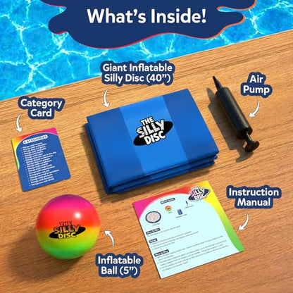 Skillmatics The Silly Disc – Pool Party Game for Kids, Teens & Adults, Funny Spot & Shout Game, Swimming Pool Toy, Outdoor Family Activity, Summer Game, Hilarious Gift for Ages 8, 9, 10 & Up