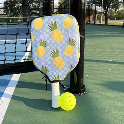 Racquet Inc Tennis Gifts Pickleball Paddle Cover Sleeve – Universal Fit for Standard Paddles, Neoprene Protective Case with Zipper, Pickleball Paddle Cover, Gift for Pickleball Players - color: Tropic Topspin