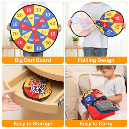 Accmor 29" Large Dart Board for Kids, Kids Dart Board with Sticky Balls, Indoor Outdoor Fun Party Play Game Toys, Boys Toys Gifts for 3 4 5 6 7 8 9 10 11 12 Years Old Boys Girls