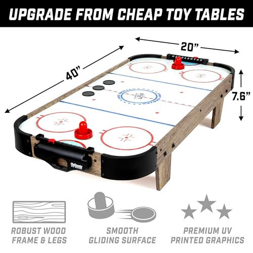 GoSports 40 Inch Table Top Air Hockey Game for Kids - Oak - color: Oak