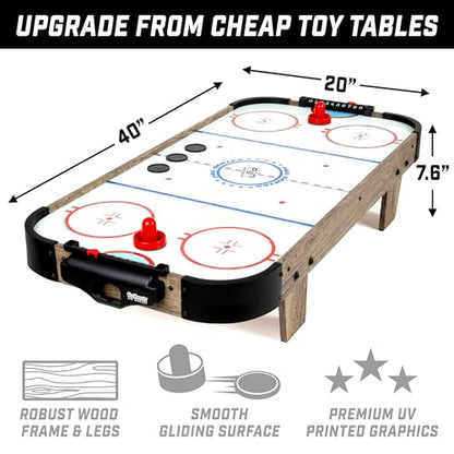 GoSports 40 Inch Table Top Air Hockey Game for Kids - Oak - color: Oak