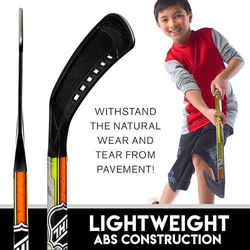 Franklin Sports NHL Kids Street Hockey Stick Set - Includes (2) Youth Street Hockey Sticks + (1) Outdoor Roller Hockey Ball - Perfect Hockey Starter Set for Kids - style: Player Sticks