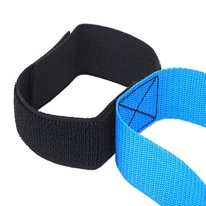Cooperative Legged Race Band, Team Building Game, Adjustable Elastic Ankle Straps for 3 or 5 People Group, Ribbon with Zippered Storage Bag, Fun Outdoor Party Game for - style: A set of 5 people