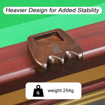 CROWN ME Weighted wooden 2-Cue pool cue stick holder, billiard cue stick holder, chalk holder - style: 2 Holes