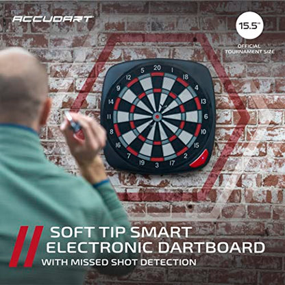 Accudart SDBA1 and SDBC4 Electronic Soft Tip Smart Dartboard with Online Game Play