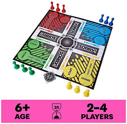 Giant Sorry Classic Family Board Game Indoor Outdoor Retro Party Activity Summer Toy with Oversized Gameboard, for Adults and Kids Ages 6 and up - style: Giant Sorry!