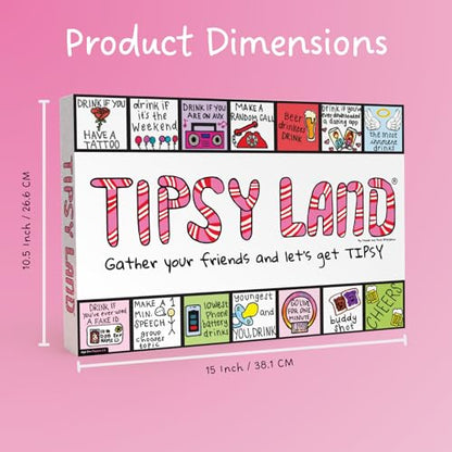 TIPSYLAND Original Edition | Official Product | Hilarious Adult Board Game | Group Game for Game Nights, Parties and More | Fun Challenges, Dares & Mini-Competitions | 3-8 Players