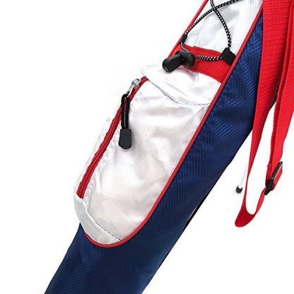 Orlimar Pitch ’n Putt Lightweight Sunday Golf Bag with Stand, Ultra-Light Carry Design, Two-Way Divider Top, Shoulder Strap, Compact Carry Golf Bag for Men & Women - color: USA