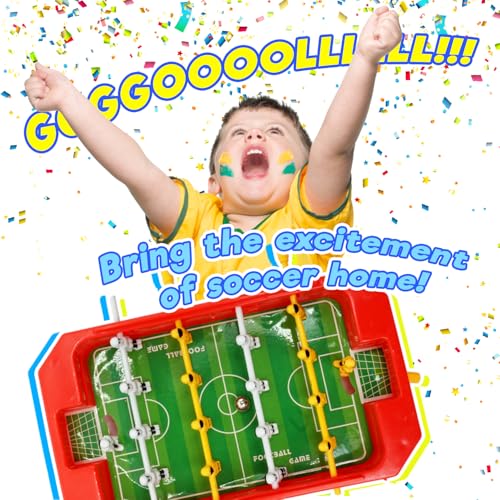 JA-RU Mini Foosball Table (1 Toy) Mini Arcade Tabletop Soccer & Football Party Favors. Portable Handheld Games for Kids & Office Desk Toys. 255-1s - style: 24 Packs