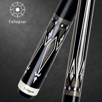 Collapsar CA Pool Stick with 1X1 Hard Case,58" Maple Professional Billiard Cue Stick,19-21 oz Pool Cue Set - color: CA004+Joint Protector+Hard Case, size: 21 ounce