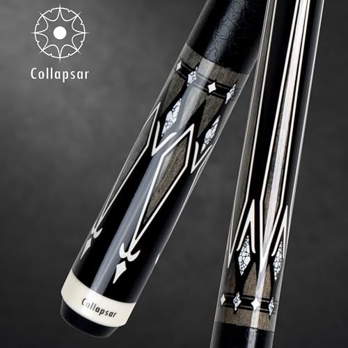 Collapsar CA Pool Stick with 1X1 Hard Case,58" Maple Professional Billiard Cue Stick,19-21 oz Pool Cue Set - color: CA004+Joint Protector+Hard Case, size: 19 ounce