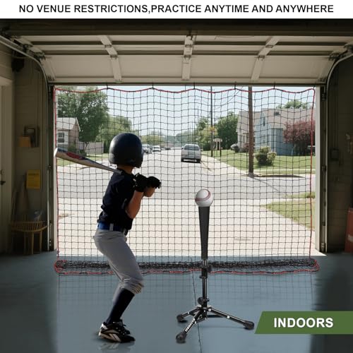 BaseGoal Baseball & Softball Backstop Nets, Heavy Duty Sports Practice Nets, Sports Netting Barrier,DIY Ball Net,Hitting Net for Baseball, Hockey, Soccer, LAX and More - size: 10x50ft