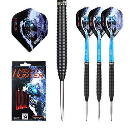ONE80 90% Tungsten Steel Tip Darts Sets Chameleon, Night Hunter Professional Darts Set - style: Attack 22g