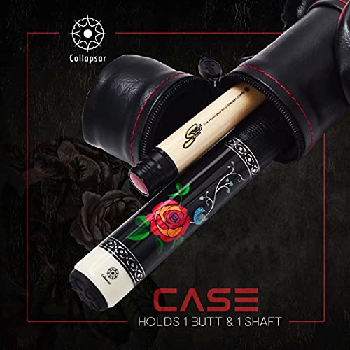 Collapsar Pool Cue with 1X1 Hard Case Low Deflection Technology Billiard Cue Stick Set - color: TXE50+Protector+Hard Case, size: 21 ounce