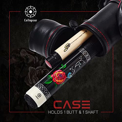 Collapsar Pool Cue with 1X1 Hard Case Low Deflection Technology Billiard Cue Stick Set - color: TXE50+Protector+Hard Case, size: 21 ounce