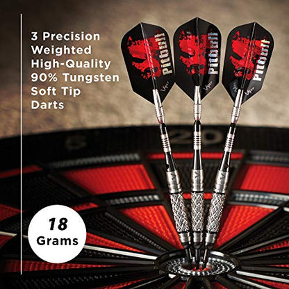 Viper Pitbull 90% Tungsten Soft Tip Dart Set, 18 Grams - style: Medium Knurling (18 Grams)