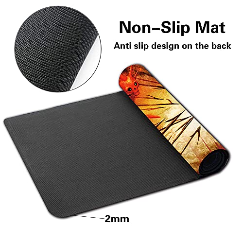 Board Game MTG Playmat Games Size 60X35 cm CCG Compatible for MTG CCG RPG Trading Card Game (Bedevil) - color: Bedevil