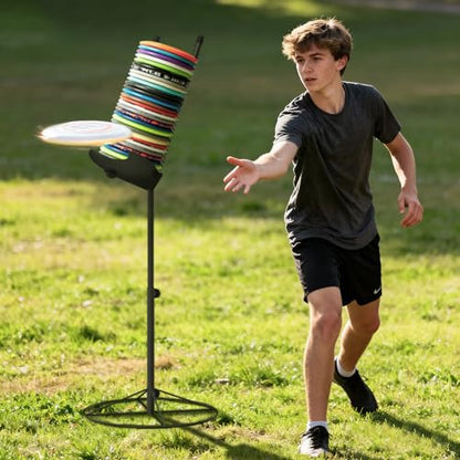 MR Disc Sports Pod Disc Holder, Disc Golf Station for Practice & Training with Carrying Bag