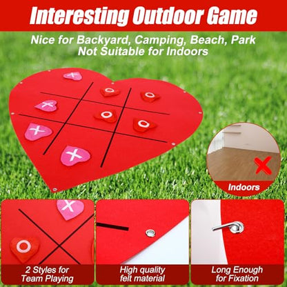Libima 3.28ft Mother's Day Tic Tac Toe Game Bean Bag Toss Giant Outdoor Games for Couple Adults Family Large Party Yard Lawn Backyard Games Tic Tac Toe Party Favor for Camping Indoor Supplies