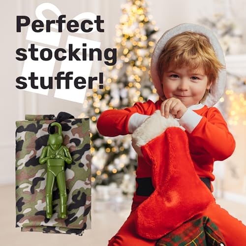 NUTTY TOYS Army Parachute Toys for Kids - Tangle Free Outdoor Flying Parachute Men, Best Small Outside Toys for 4 5 6 7 8 9 10 11 12 Year Old, Top Christmas Stocking Stuffers Idea 2026 Unique Boy Gift - style: Army