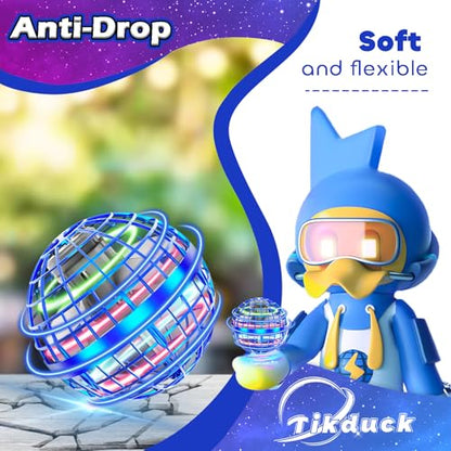 Tikduck Flying Orb Ball 2026 Toys Soaring Hover Boomerang Spinner Hand Controlled Mini Drone Cosmic Globe Spinning Kids Adults Outdoor Birthday Gift Cool Stuff for Boys Girls 6 7 8 9 10+ Year Old - color: Blue