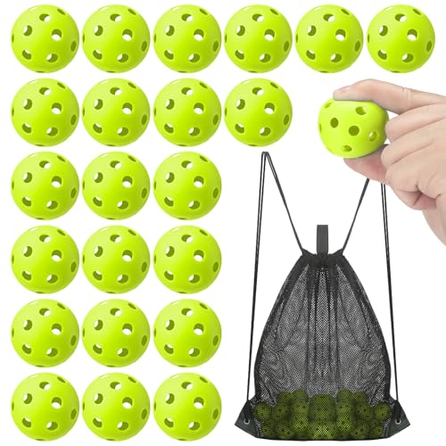 Lunmon 36 Pcs Practice Baseball 42mm Small Training Balls Plastic Hollow Softballs Golf Balls with a Drawstring Bag for Backyard Hitting Batting Training Indoor Outdoor Use - color: Green