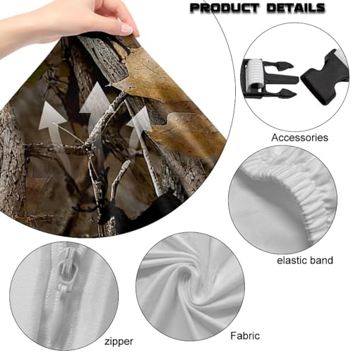 Suobstales Deer Hunting Camo Pattern Ergonomic Office Computer Game Chair Slipcovers with Armrest Cover, Stretchy Polyester Covers for Reclining Racing Gaming Chair - color: Deer Hunting Camo