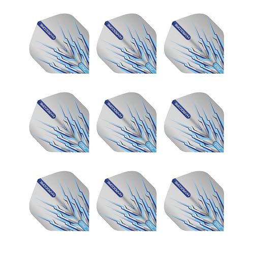 RED DRAGON Peter Wright Snakebite Hard Mohawk Hardcore Dart Flights - 3 Sets Per Pack (9 Flights in Total) - color: Blue