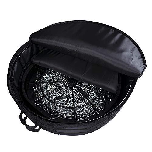 MVP Disc Sports Black Hole Pro HD 24-Chain Portable Disc Golf Basket with Transit Bag