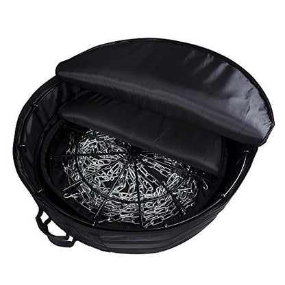 MVP Disc Sports Black Hole Pro HD 24-Chain Portable Disc Golf Basket with Transit Bag