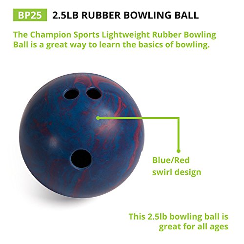 Champion Sports Rubber Bowling Ball - size: 2.5 Pound