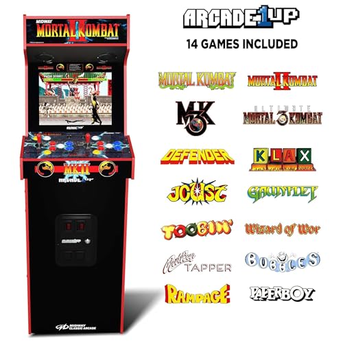 Arcade1Up Mortal Kombat II Deluxe Arcade Machine for Home - 5 Feet Tall - 14 Classic Games - color: Mortal Kombat II