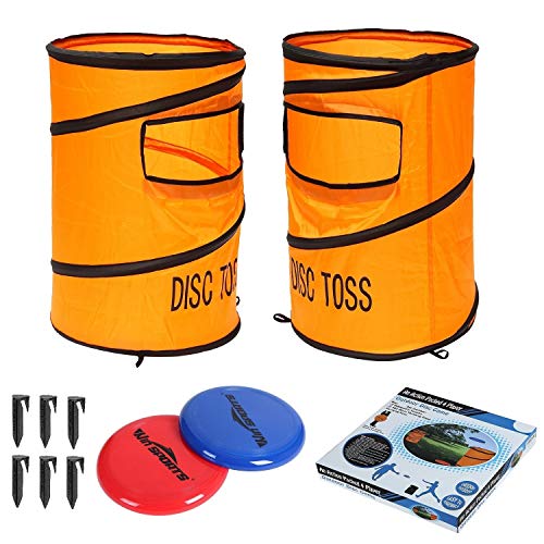 Folding Disc Toss Game Set - Flying Disc Toss Dunk Game Set - Includes 2 Disc Targets with Bean Bag & 2 Flying Discs & Carrying Case - size: Ordinary version