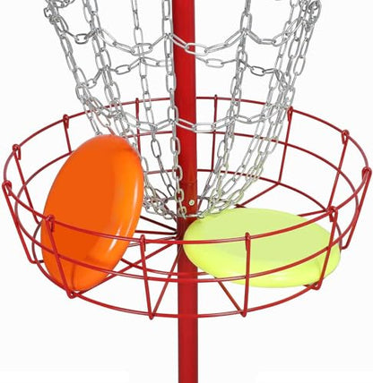 Yaheetech Portable Disc Golf Basket, Lightweight Steel Practice Target Steel Frisbee Hole Disc Golf Goals Catcher